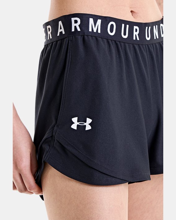女士UA Play Up Shorts 3.0短褲 in Black image number 3